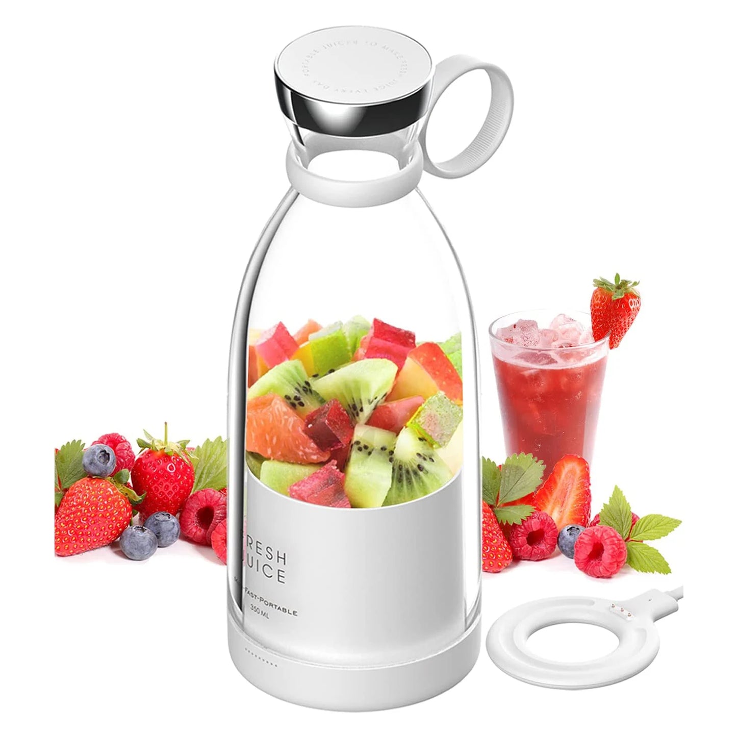 Blender Smoothie Juicer, Portable Blender Mini Jug Blenders, Multifunctional Personal Blender with USB Rechargeable