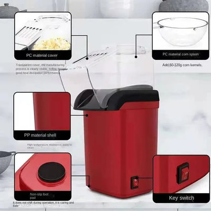 Popcorn Makers Mini Popcorn Machine Electric Household Appliance Machine Fully Automatic Popcorn Machine for Home Kitchen